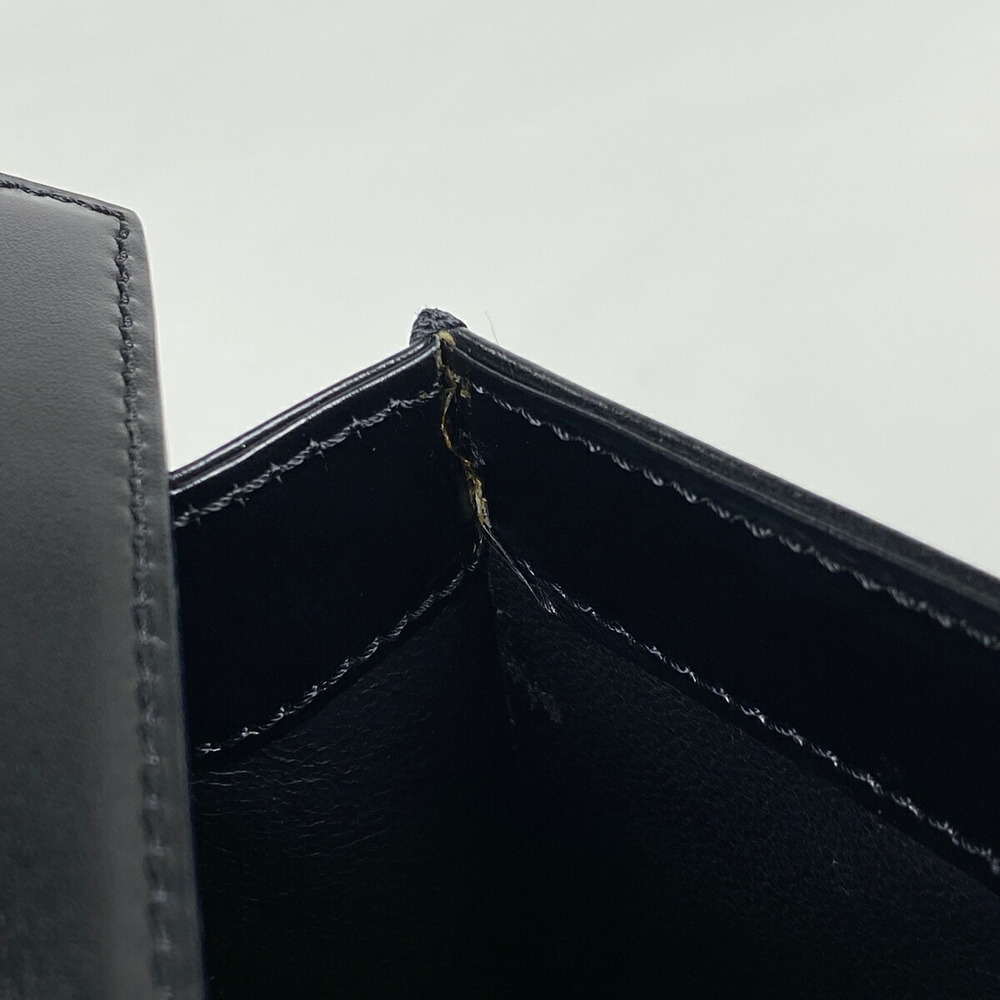 Celine Logo Handbag Shoulder Bag Leather Black - Picture 5 of 7